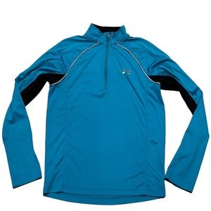 Under Armour Men’s Teal Blue All Season Quarter Zip Pullover Top